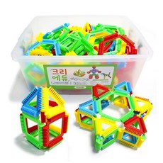 Crea-edu 軟式多功能環形積木 200p, 混合顏色, 1個