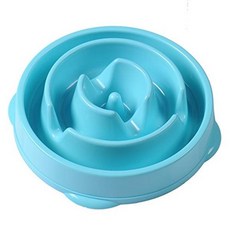 ZEZEPET 슬로우 애견 식기, 스카이블루, 1개