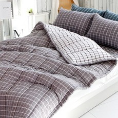 Light Mocha格紋薄被組