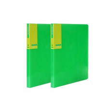 希望文件 圖標彩色文件夾 40P 內頁固定式, 綠色, 2個