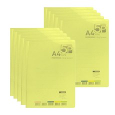 희망사무포인트 내추럴 크리어 화일 5P 내지 고정형, 노랑, 10개입