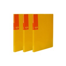 希望文件 Icon 彩色文件夾 20P 內頁固定式, 黃色, 3個