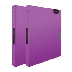 Heemang 3孔磁性活頁文件夾, 紫色的, 2件