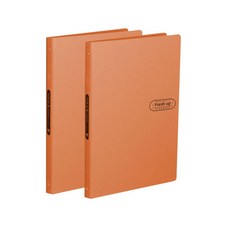 希望文件夾 New Fresh 透明文件夾 30p 內頁固定式, 橘色, 2入