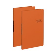 希望文件 New Fresh 透明文件夾 10p 內頁固定式, 橘色, 2個