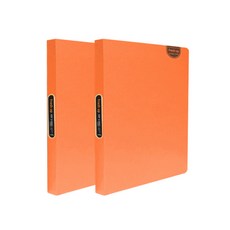 Heemang 希望文件 New Fresh Up 40p O型環透明文件夾, 橘色, 2個