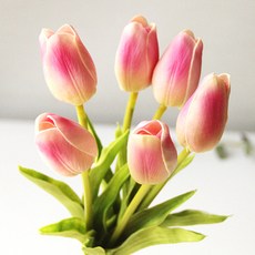 리버그린 튤립 조화 가지 6p, 핫핑크