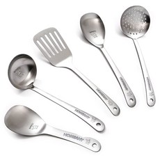 HOMEANY 廚房工具 飯勺大號 + 勺子大號 + 鏟子大號 + 湯勺大號 + 烘乾機套組, 兔子款