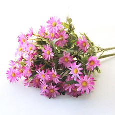 River Green 人造花 仿真雛菊, 亮粉紅色