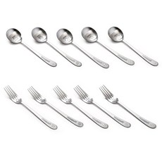 HOMEANY 餐具勺子 5入+叉子5入, 1套