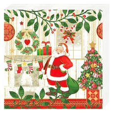 AMBIENTE 아트 냅킨, 산타와 선물, 1개