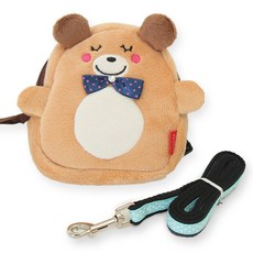 펫츠랜드 애니멀 백팩 하네스세트 M, 브라운베어, 1개