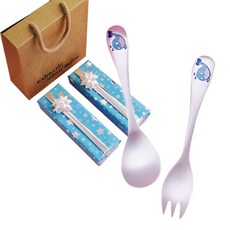 고집몰 아기 은수저 은포크세트 고래, 1개, 숟가락 + 포크 + 쇼핑백