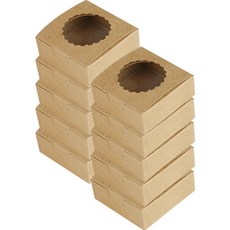 Tinapicnic 牛皮紙迷你包裝盒, 蕾絲窗, 10個