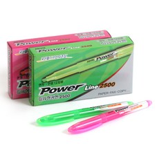 Java Pen Powerline熒光筆系列原粉+黃綠, 粉紅色12支+薄荷綠12支, 1組