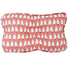 WOOREEDECO 棉質企鵝印花枕, 橘色, 1個