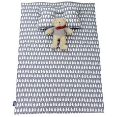 WOOREEDECO 純棉企鵝印花絎縫防水墊, 企鵝灰色, 1入