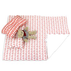 우리앤데코 순면 누빔 유아용 방수패드, 오렌지팽귄1, 1개