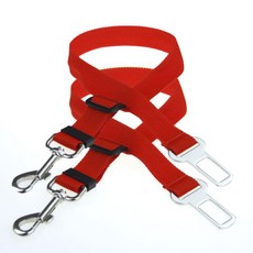 ZEZEPET 애견 자동차 안전줄 벨트, 레드 (G408PRL222), 2개