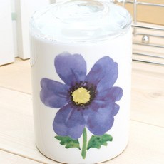 LKmade 水彩花卉陶瓷密封罐 紫羅蘭款 2入, 1入