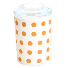 LKmade LKmade彩色點點橘色陶瓷密封調味料罐, 1個