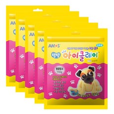 아모스 탱탱 아이클레이 파우치 5p, 형광핑크, 110g, 5개