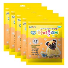 아모스 탱탱 아이클레이 파우치 5p, 주황, 110g, 5개