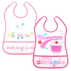 Lion Bear 嬰兒魔術貼防水圍兜 M號, CMCEB852, 2入