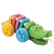 플랜토이즈 1416 춤추는 무지개악어원목 완구, 혼합 색상, 1개