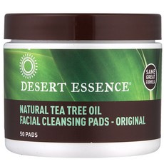 DESERT ESSENCE 經典茶樹油潔面片, 50張, 1個