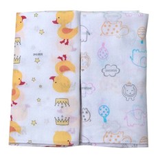 BeBeOne 孩童棉質印花棉紗手帕 30入