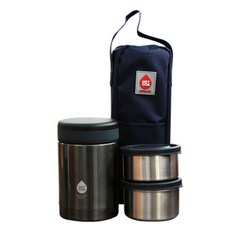 Hotcom 保溫便當盒, 藍色, 1個