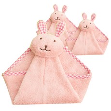 인터팝 토끼 주방타월 3p, 핑크, 1개