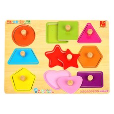 오즈토이 오즈 모양 목제꼭지퍼즐, 1개, 9피스, 9피스