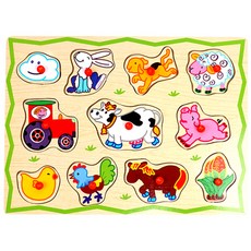오즈토이 오즈 가축 꼭지퍼즐, 1개, 11피스, 11피스
