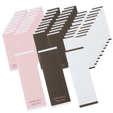 HCN 이스페셜리 직사각 스티커 60p, 화이트, 핑크, 초코, 1세트