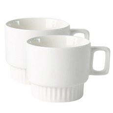 라피네 디자인 머그컵 300ml 2p, 화이트, 1개
