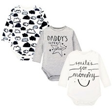 Mom's care 幼童印花長袖包屁衣3件組 G01BLB2007