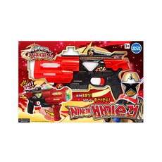 파워레인저 닌자포스 바이슨건 장난감 총, 빨강, 1개