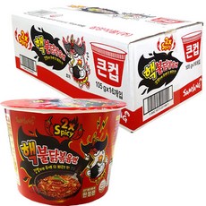 삼양 핵 불닭 볶음면 큰컵 105g, 16개