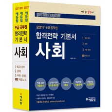 2017 9급 공무원 합격전략 기본서 사회 전4권 (구판), 에듀윌