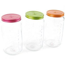 Pasabahce 透明玻璃罐 隨機出貨 3入, 1000毫升, 1個