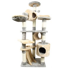 월마캣 피피 아일랜드 퍼니처 캣타워 K4-403, 그레이 + 베이지, 1개