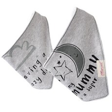 Mom's care 兒童棉質三角圍兜2件組