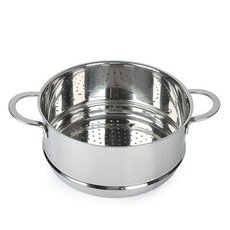 HANIL STAINLESS STEEL Valarie雙耳不鏽鋼蒸籠, 24厘米, 1個