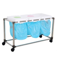 LIVING HAPPY 迷你資源回收分類桶 3入, 1個, 白色