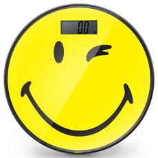 스마일리 디지털 체중계 원형, HAPPY, 1개
