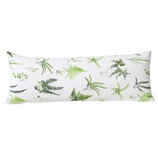 Beau Monde 植物圖案長型抱枕, 綠色