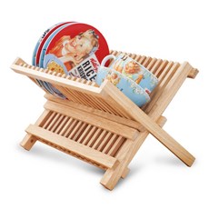 엔플라스틱 원목 접시 건조대, 1개