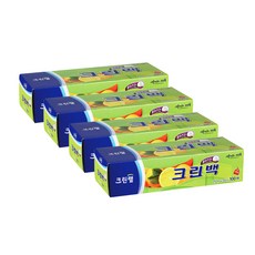 크린랩 뽑아쓰는 크린백 25cm x 35cm, 중(M), 100개입, 4개